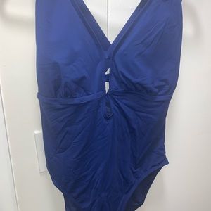 Ralph Lauren blue cutout bathing suit
